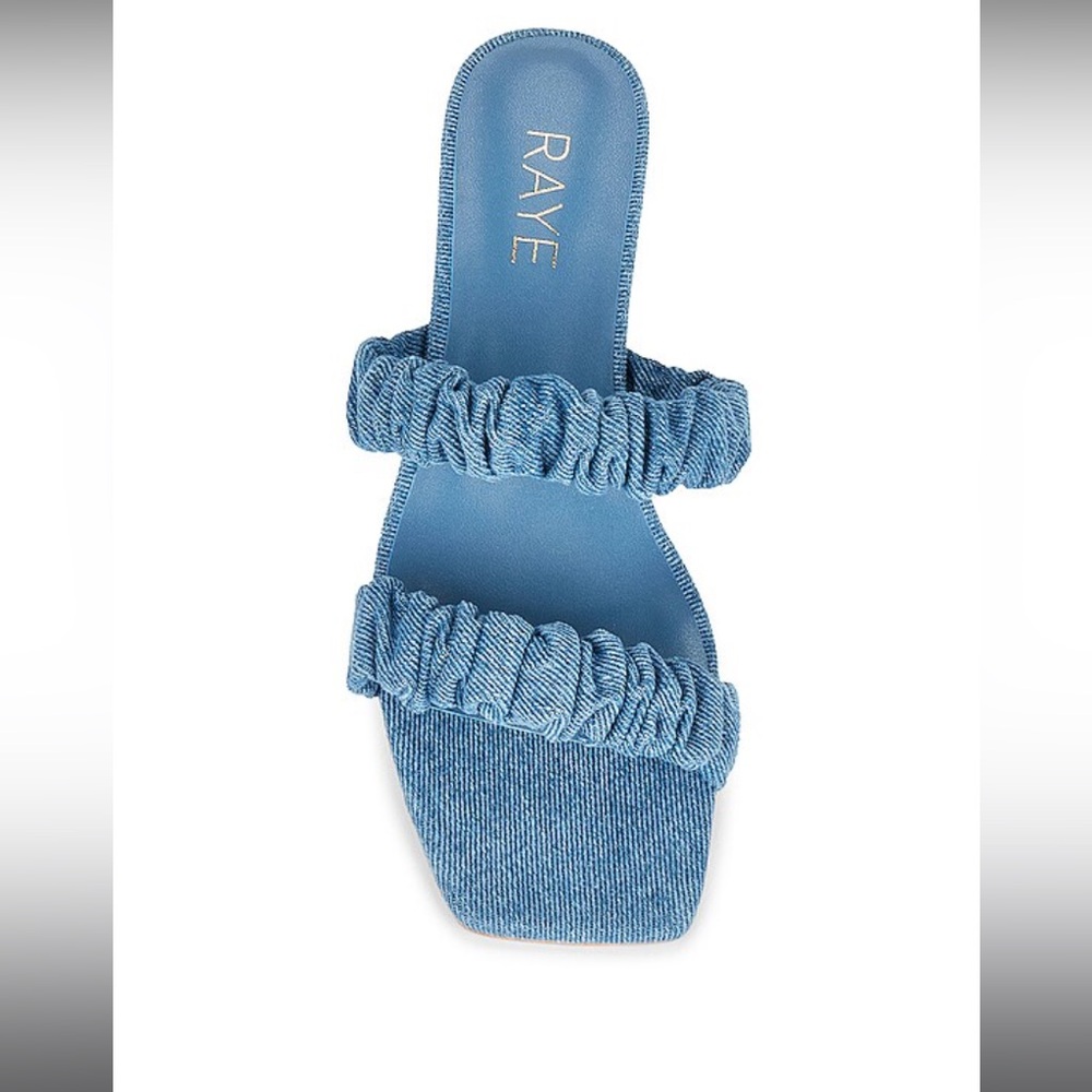 Posh Sandal in Blue Denim
RAYE